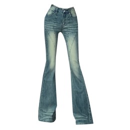 Custom Ladies Retro Denim Low Waist Pants Fashion Design Horseshoe Jeans Low Waist Jeans Garment Factory Millennium Flared Pants SKJN023 Custom Ladies Retro Denim Low Waist Pants Fashion Design Horseshoe Jeans Low Waist Jeans Garment Factory Millennium Flared Pants SKJN023